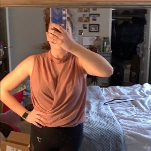 Sleeveless striped blouse